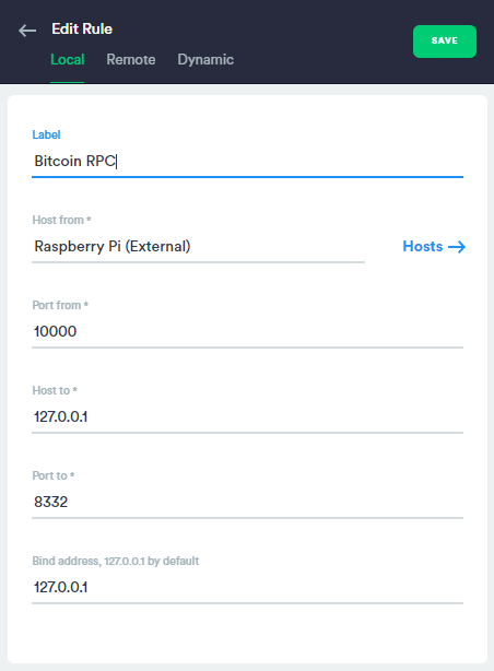 Configuring Port Forwarding